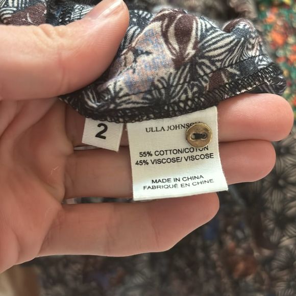 Ulla Johnson Midi Ruffle Floral Delia Jet Sunburst Floral Dress Size 2 - Picture 7 of 7